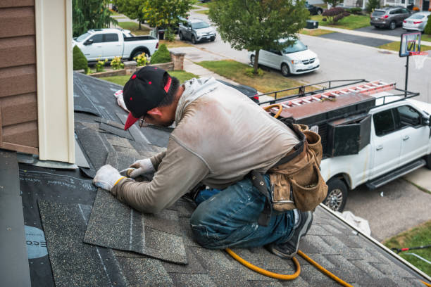 Professional Storm Damage Roof Repair technician working in Roscoe, NY